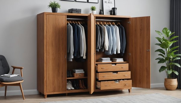 Armoire multi-cases de 2 cases avec penderie : un choix pratique